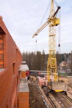 Kışın inşaat alanı