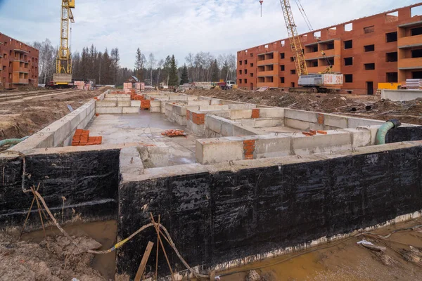 Construction site at winter — Stock Photo, Image