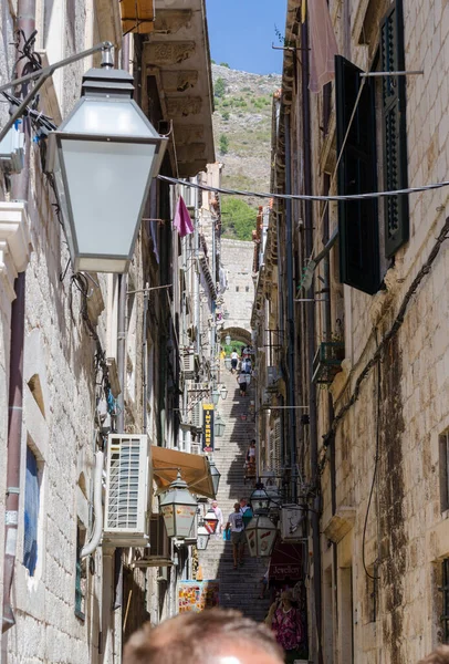 Fachadas da cidade velha Dubrovnik — Fotografia de Stock