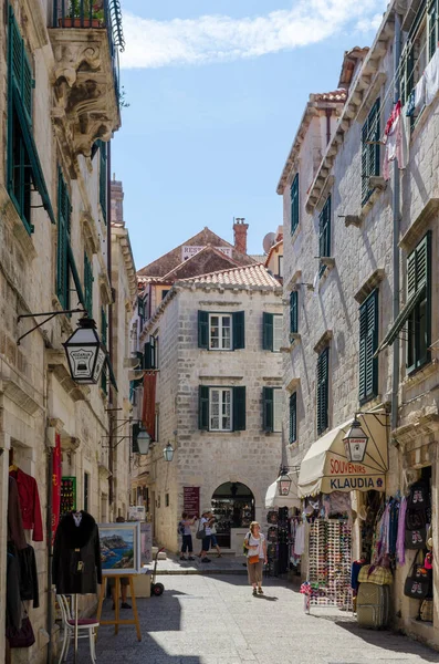 Ruas da cidade velha Dubrovnik — Fotografia de Stock