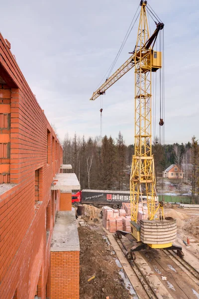 Construction site at winter — Stock Photo, Image