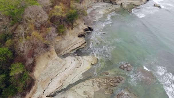 Vídeo Plano Aéreo Playa Subdesarrollada Playa Escondida Provincia Esmeraldas Ecuador — Vídeos de Stock