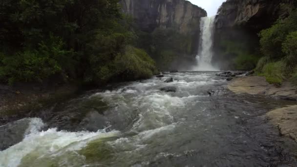 Vídeo Cascada Río Pita Caudal Del Río Volcán Cotopaxi Los — Vídeos de Stock