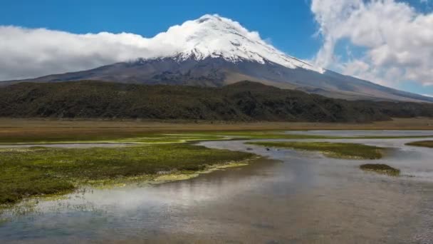 Video Lapso Tiempo Del Volcán Cotopaxi Los Andes Ecuatorianos — Vídeos de Stock