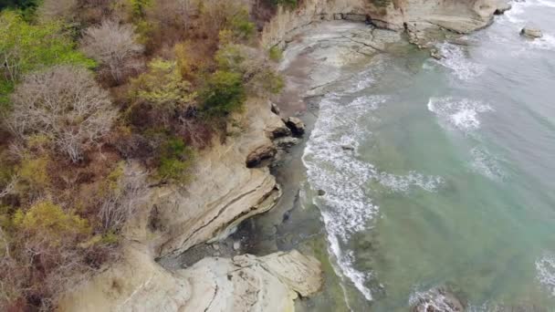 Vídeo Plano Aéreo Playa Subdesarrollada Playa Escondida Provincia Esmeraldas Ecuador — Vídeo de stock