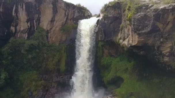 Zeitlupenvideo Vom Wasserfall Rio Pita Ecuadorianischen Anden — Stockvideo