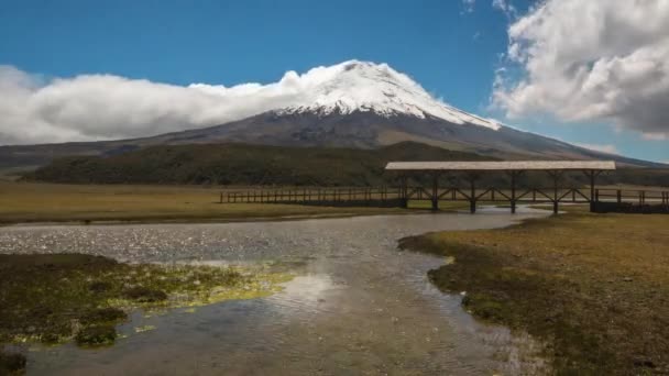 Video Lapso Tiempo Del Volcán Cotopaxi Los Andes Ecuatorianos — Vídeos de Stock