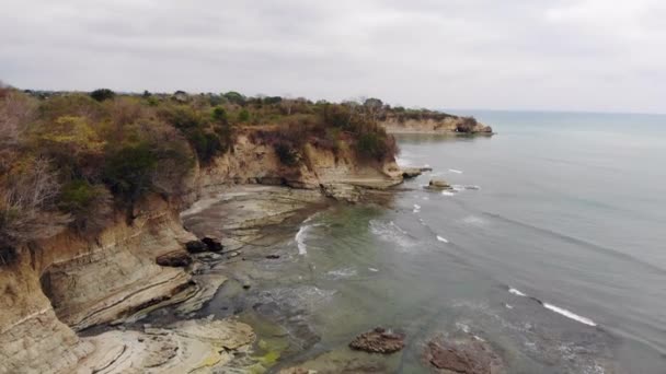Vídeo Aéreo Tiro Praia Não Desenvolvida Escondida Província Esmeraldas Equador — Vídeo de Stock