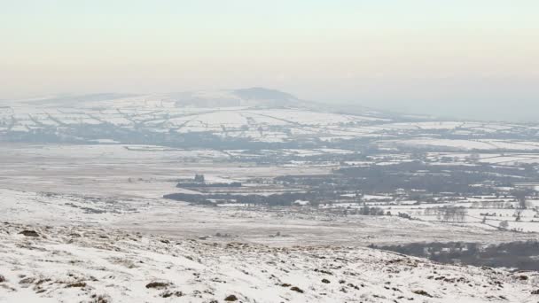 Vidéo Foel Drygan Fort Pays Galles Paysage Enneigé — Video