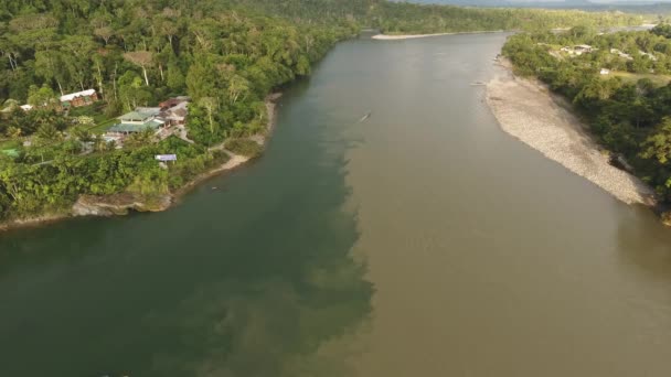 Видео Река Эквадорской Амазонии Вода Rio Misahualli — стоковое видео