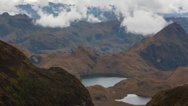 Cordilleras Lagos Los Andes Ecuatorianos Video Time Lapse — Vídeos de Stock