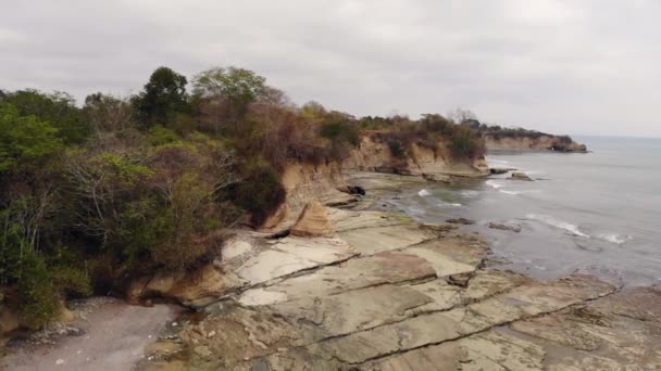 Vidéo Prise Vue Aérienne Plage Non Aménagée Playa Escondida Dans — Video