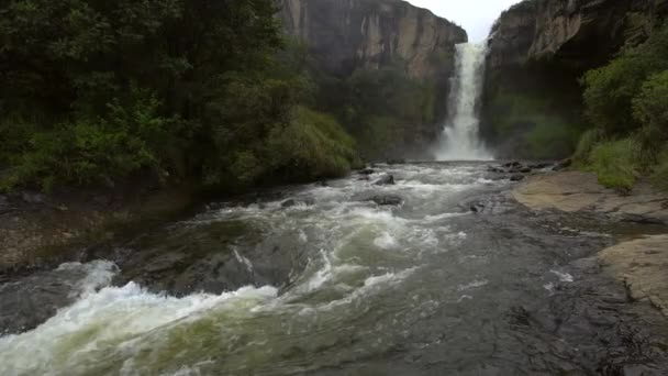 Zeitlupenvideo Vom Wasserfall Rio Pita Ecuadorianischen Anden — Stockvideo