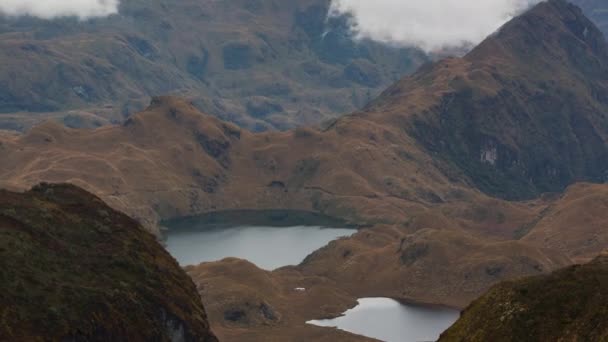 Ecuadorianische Anden Berge Und Seen Video Zeitraffer — Stockvideo