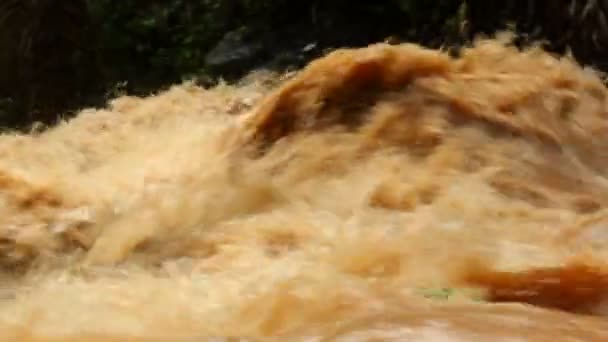 hd vidéo de l'écoulement brun de la rivière 