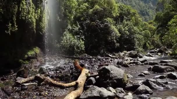 Video Von Wasserfall Tropfen Spritzer Schönheit Der Natur — Stockvideo