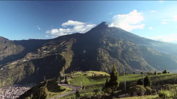 Tiempo Lapso Vídeo Paisaje Naturaleza Con Montañas Cielo — Vídeos de Stock