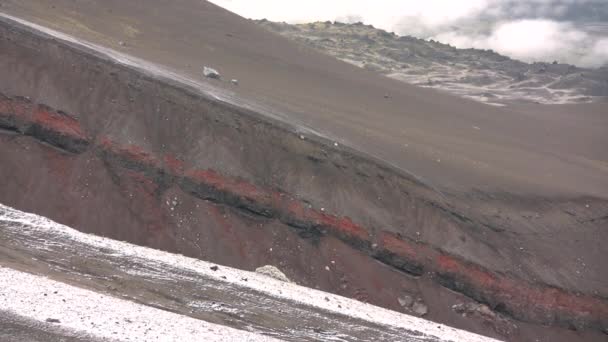 Video Van Hellingen Van Cotopaxi Vulkaan Ecuadoriaanse Andes — Stockvideo