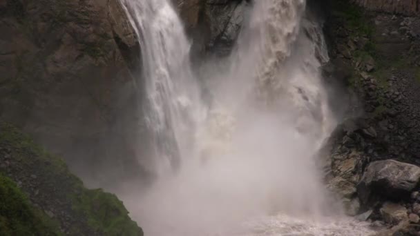 Video Agoyan Waterfall Pastaza Valey Ecuador — Stockvideo