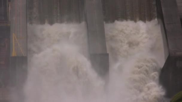 Agoyan Hydroelectric Dam Pastaza River Ecuador Video Slow Motion — Stockvideo