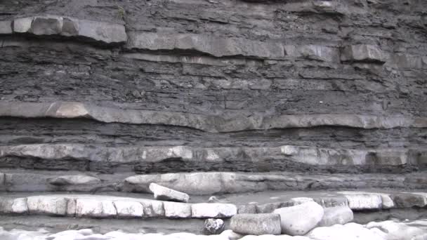 灰色悬崖表面纹理视频 — 图库视频影像