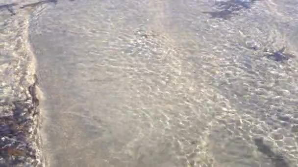 Вода Течет Морская Рябь Видео — стоковое видео