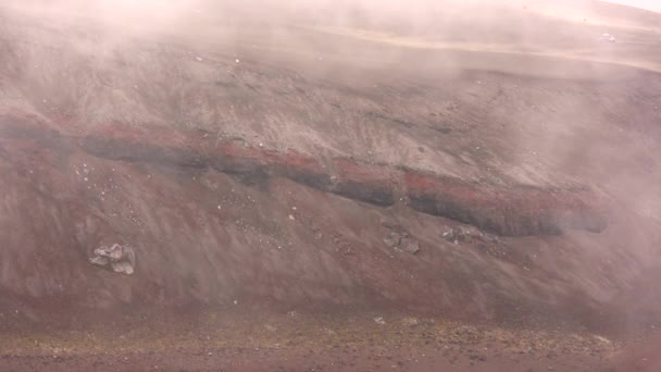 Vídeo Estratos Rojos Laderas Del Volcán Cotopaxi Los Andes Ecuatorianos — Vídeos de Stock