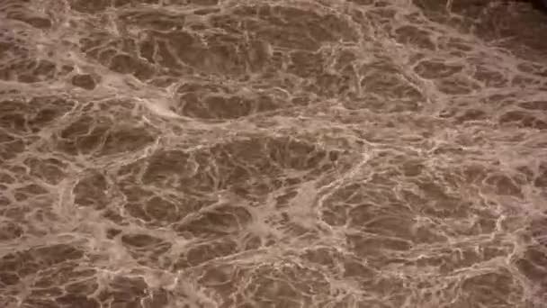 Vídeo Olas Contaminación Del Agua Marrón — Vídeos de Stock