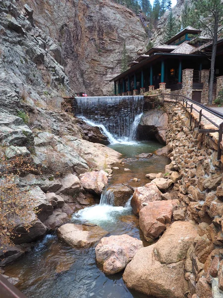 Pequena Cachoeira Por Seven Falls Colorado Springs Colorado — Fotografia de Stock