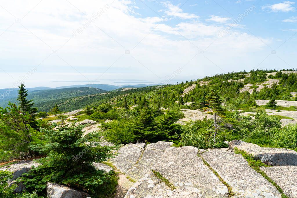 View from top of Cadillac Mountain in Acadia National Park