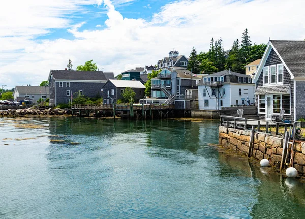 Byggnader Vid Hamnen Stonington Maine — Stockfoto