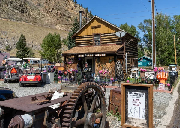 Georgetown Colorado Usa September 2020 Ein Skurriler Friseursalon — Stockfoto