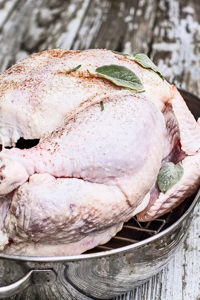Raw Thanksgiving Day Turkey — Stock Photo, Image