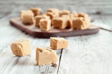 Lezzetli Ev Yapımı Fıstık Ezmesi Fudge Yemeye Hazır