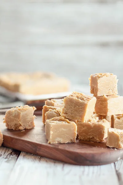 Sweet Homemade Peanut Butter Fudge Candy — Stock Photo, Image