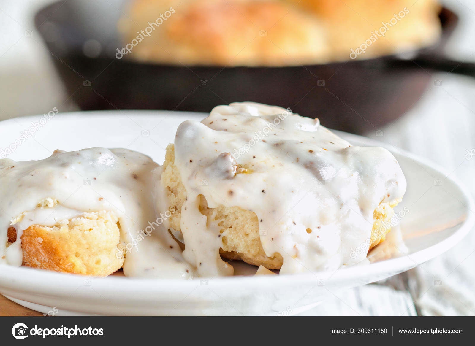 Southern Biscuits and Sausage Gravy Stock Photo by ©StephanieFrey 309611150