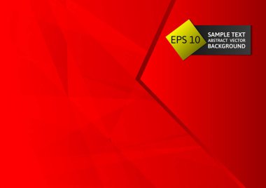 Soyut geometrik kırmızı renk, Modern tasarım arka plan kopya alanı, vektör çizim eps10 ile