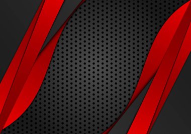 Geometrik arka plan kırmızı ve siyah renk. Vektör çizim