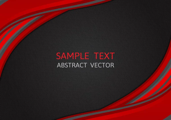 Kırmızı ve siyah renk dalga soyut vektör arka plan kopya alanı, modern grafik tasarım ile