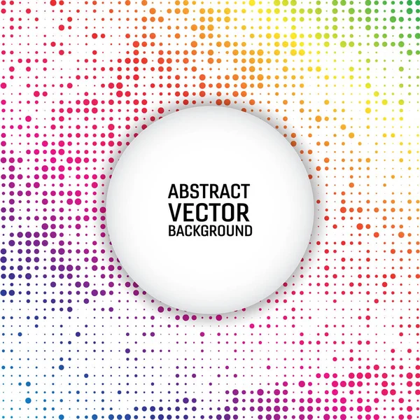 Regenbogen Farbvektor Modernen Geometrischen Kreis Abstrakten Hintergrund Gepunktete Texturvorlage Geometrisches — Stockvektor