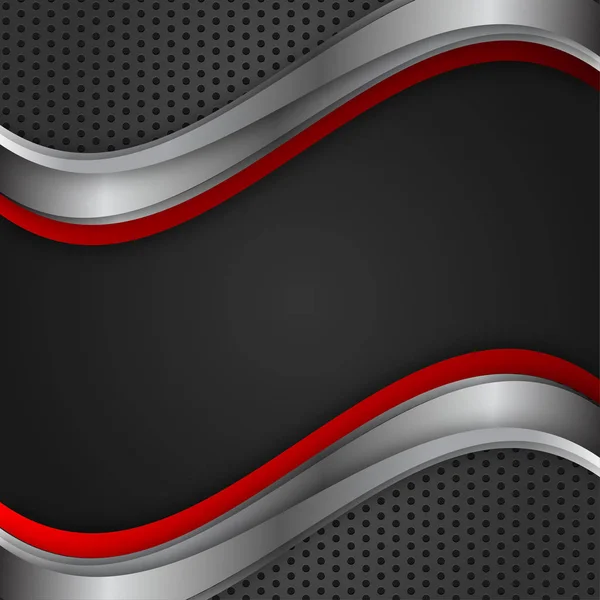 빨간색과 검은색 배경색 공간을 추상화 기하학적 — 스톡 벡터
