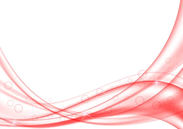 Red Abstract Wave Fondo Transparente Ilustración Vectorial Para Negocio — Vector de stock