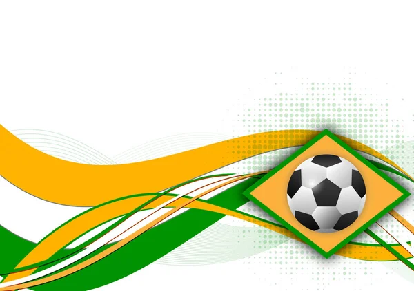 Soccer Bola Design Elemento Vetor Abstrato Fundo —  Vetores de Stock