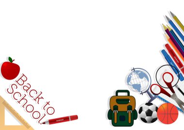 Geri okul Banner arka vektör çizim