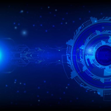 Koyu mavi renk vektör arka plan. Dijital teknoloji arka plan kavramı.