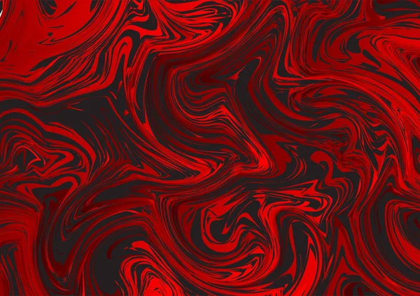 Fondo Vector Abstracto Estilo Líquido Rojo Negro — Foto de Stock