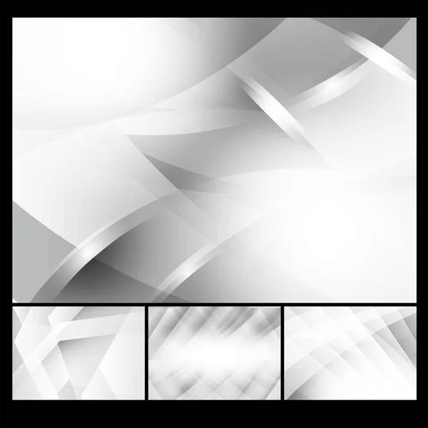 Набор Серого Белого Геометрического Абстрактного Фона Векторная Иллюстрация Копированием Пространства — стоковое фото
