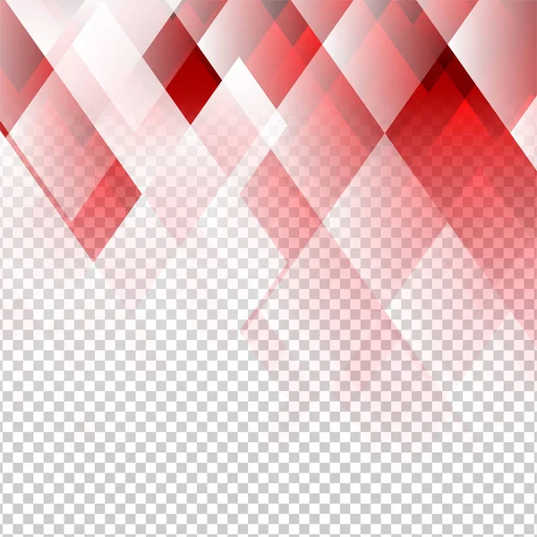 Geometric Elements Red Color Abstract Vector Transparent Background — Stock Photo, Image