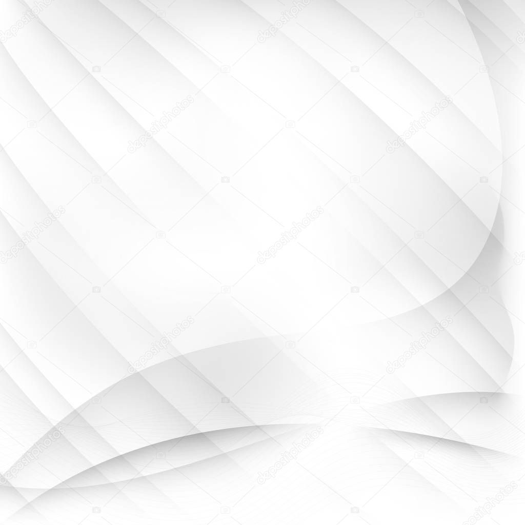 Vector gray and white color wave abstract background