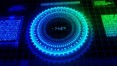 Yüksek teknoloji Hud dijital ekran holografik arka plan